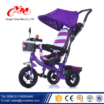 EN71 caçoa o triciclo em linha / empurre a venda do trike do bebê com punho do pai / passeio NOVO da criança do MODELO em trike que reclina